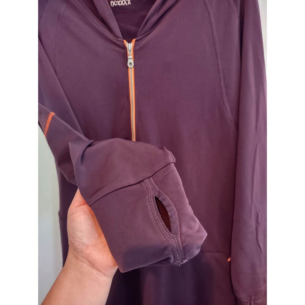 Title Nine | Plum Purple Stretchy Athletic Hoodie Dress Size Medium - Picture 3 of 7